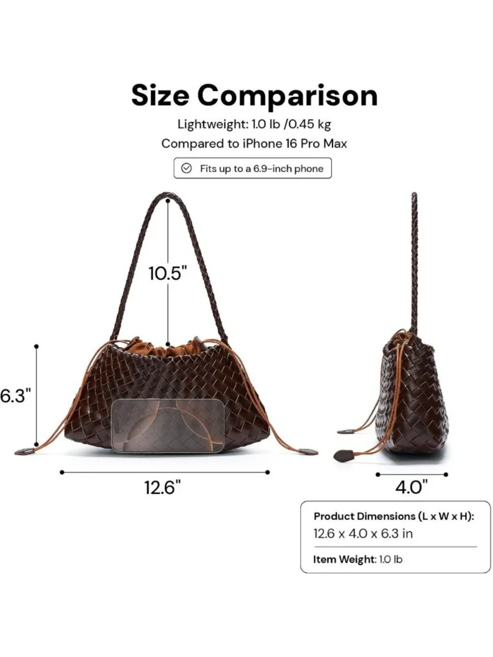 Chic Small Woven Vegan Leather Hobo Purse - Stylish Underarm Shoulder Bag
